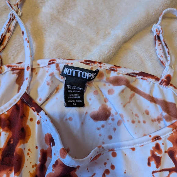 Hot Topic White and Red Splatter Dress - Picture 2 of 3